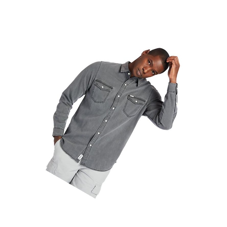 Camisas Timberland Mumford River Denim Hombre Gris | ES-DCYMR35