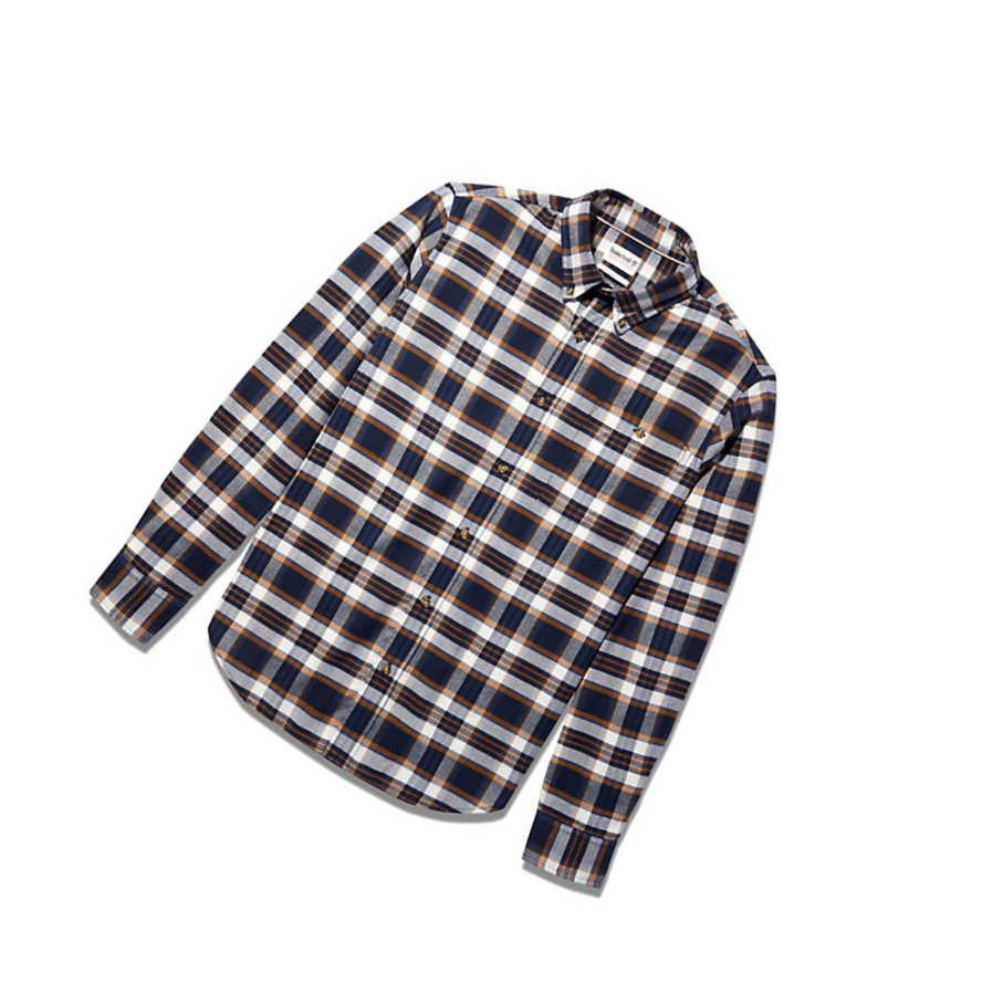 Camisas Timberland SolucellAir™ Tartan Hombre Azul Marino | ES-CFEXI82