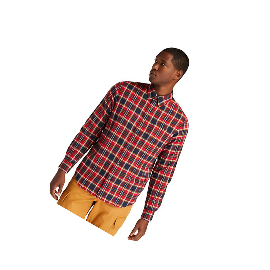 Camisas Timberland SolucellAir™ Tartan Hombre Rojas | ES-EBXMV04