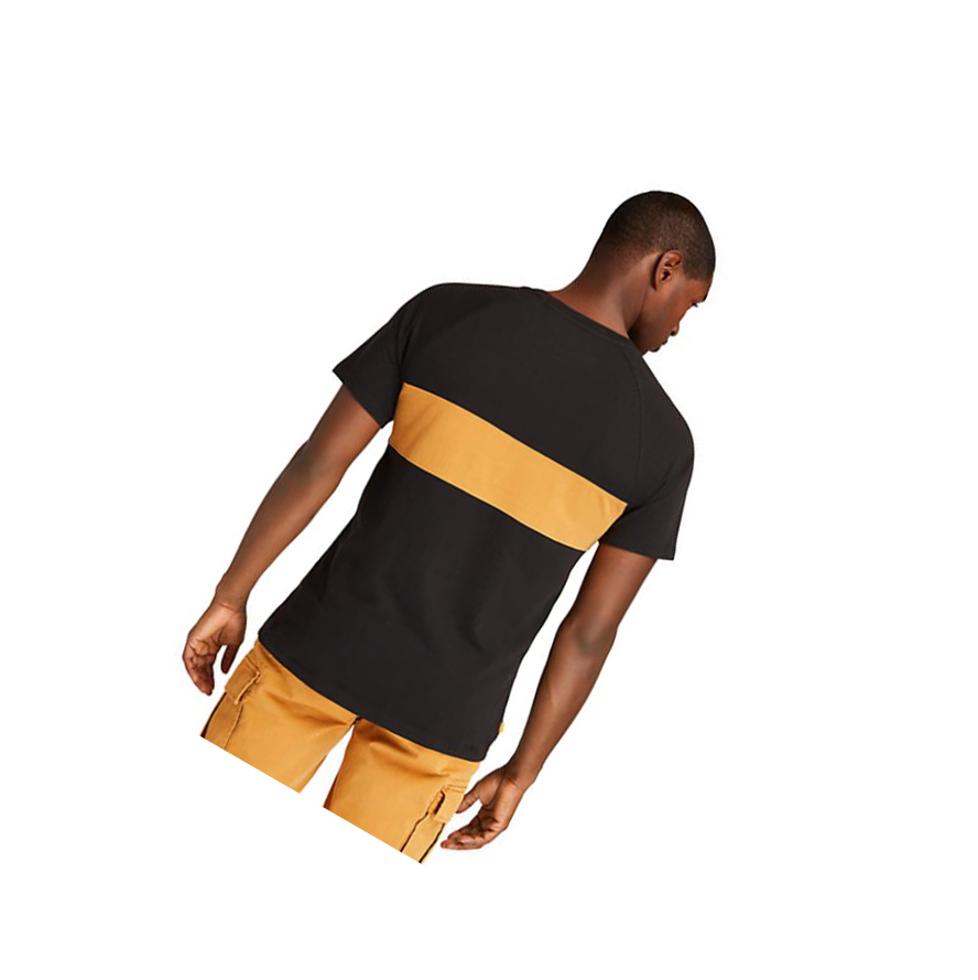 Camiseta Timberland Cut-and-sew Hombre Negras | ES-DPMES83