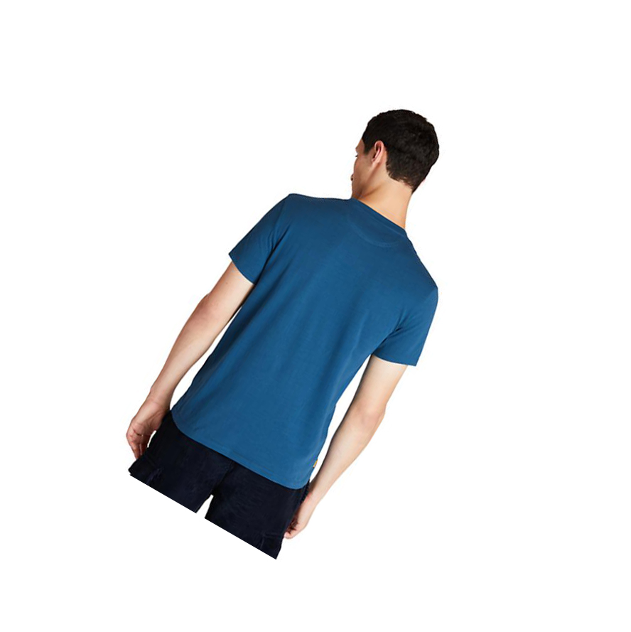 Camiseta Timberland Dunstan River Crew Hombre Azules | ES-KJMRT69