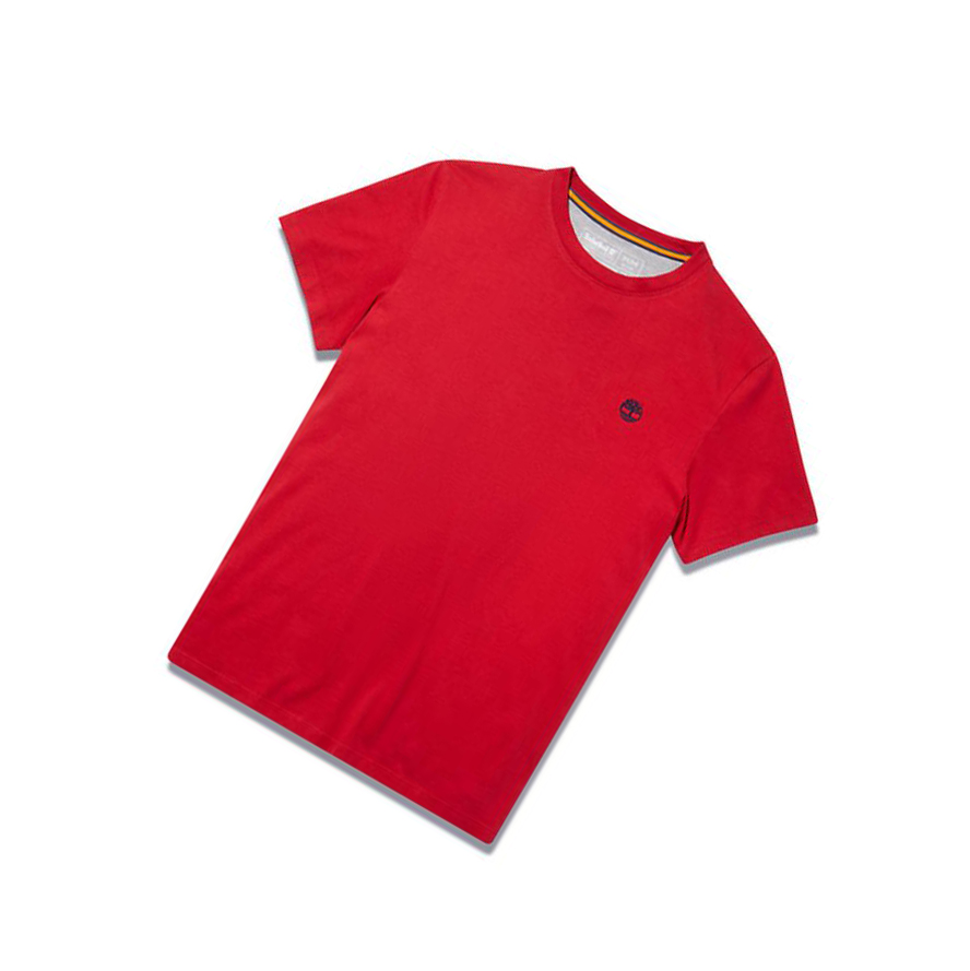 Camiseta Timberland Dunstan River Crew Hombre Rojas | ES-LFQNZ85