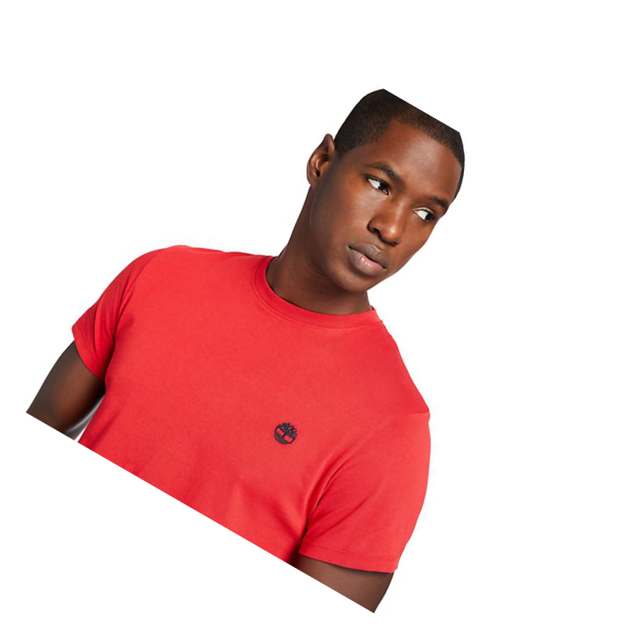 Camiseta Timberland Dunstan River Crew Tee Hombre Rojas | ES-FJNBO06