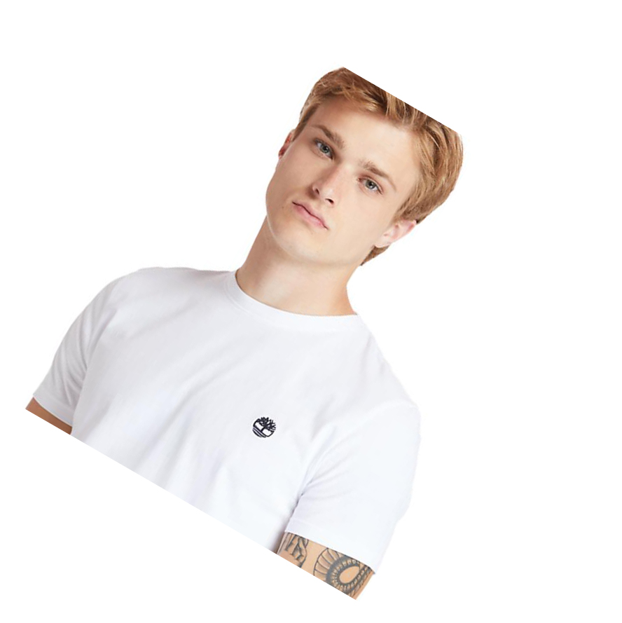 Camiseta Timberland Dunstan River Crew Tee Hombre Blancas | ES-MACYU16