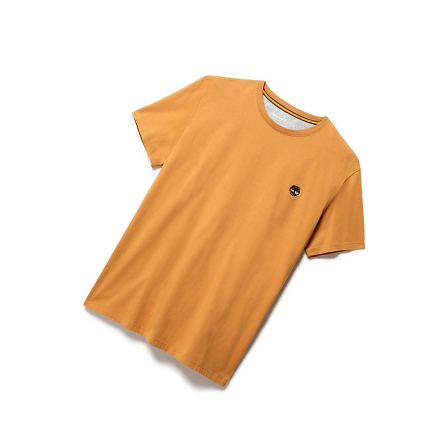 Camiseta Timberland Dunstan River Crew Tee Hombre Amarillo | ES-PSBEV73