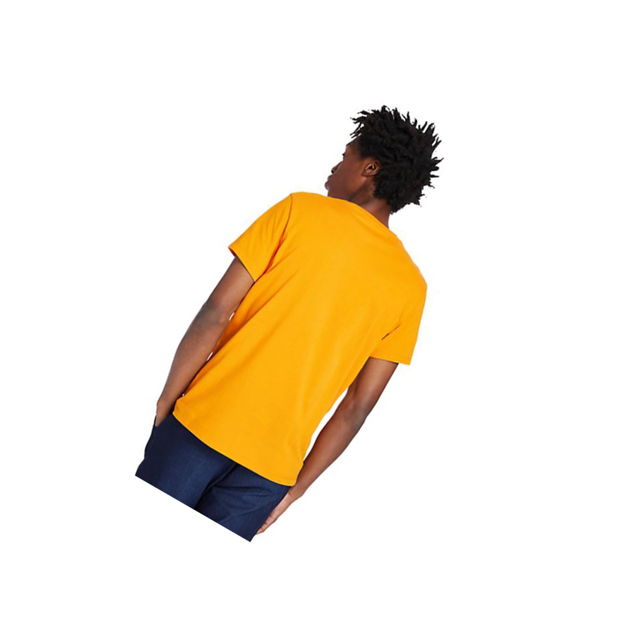 Camiseta Timberland Dunstan River Crew Tee Hombre Naranjas | ES-YLXEP18