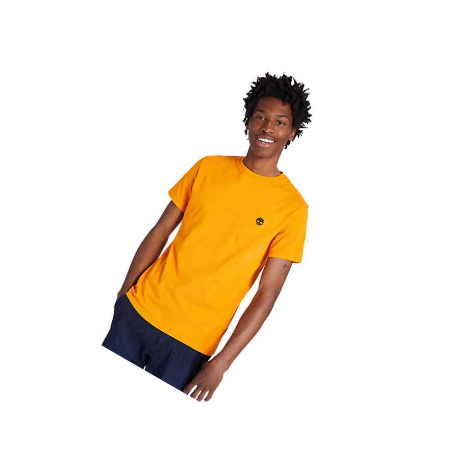 Camiseta Timberland Dunstan River Crew Tee Hombre Naranjas | ES-YLXEP18