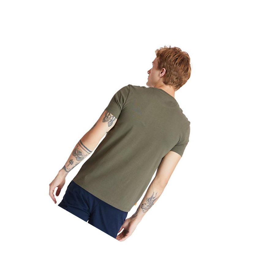 Camiseta Timberland Dunstan River Pocket Hombre Verde | ES-BRTYV67