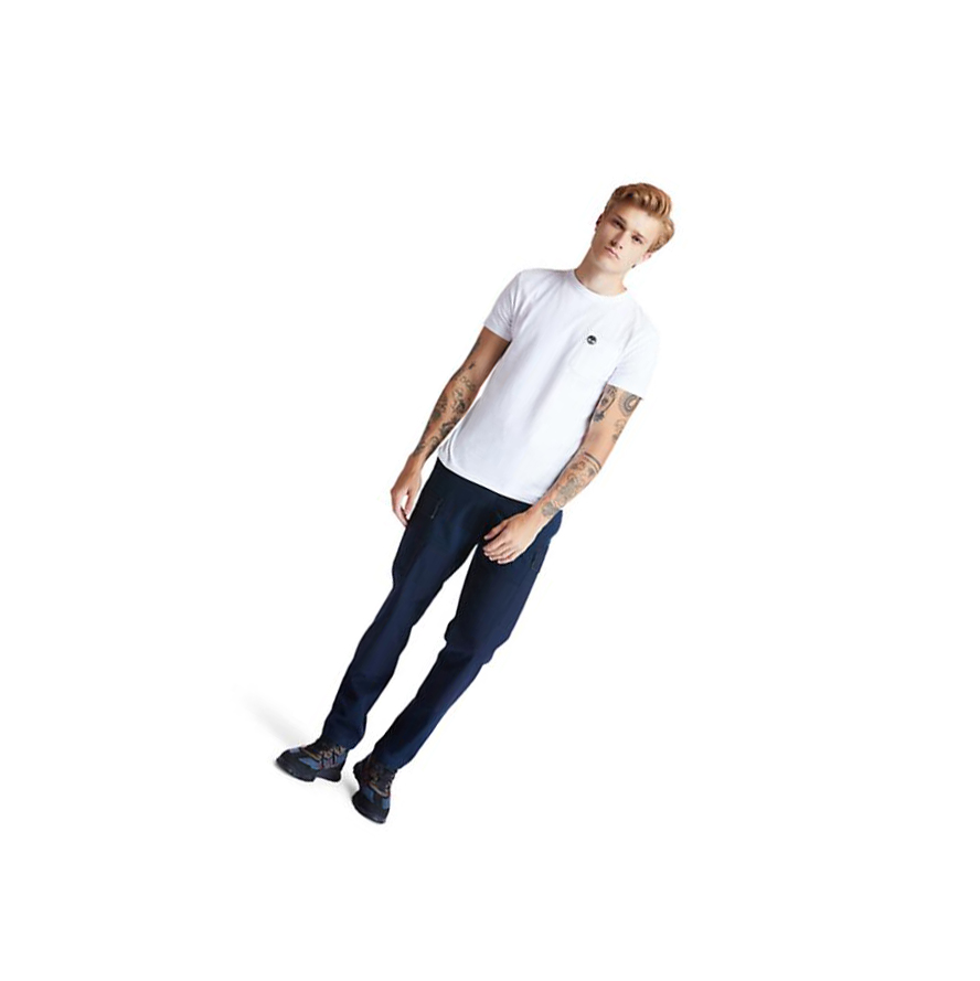 Camiseta Timberland Dunstan River Pocket Hombre Blancas | ES-IORTV02