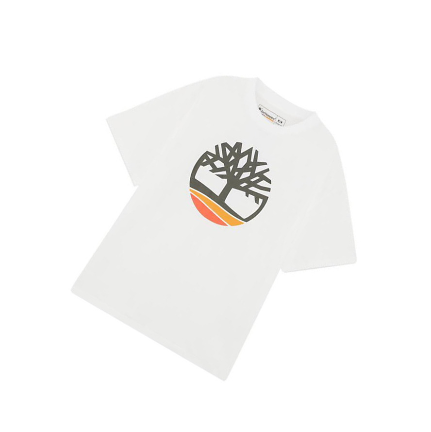 Camiseta Timberland Earthkeepers® by Raeburn All Gender Logo Hombre Blancas | ES-OUWYF91