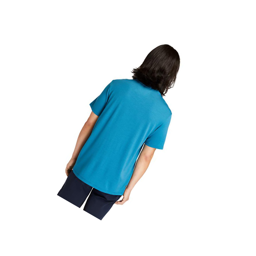 Camiseta Timberland Eco-Ready Merino Hombre Teal | ES-KHWQL90