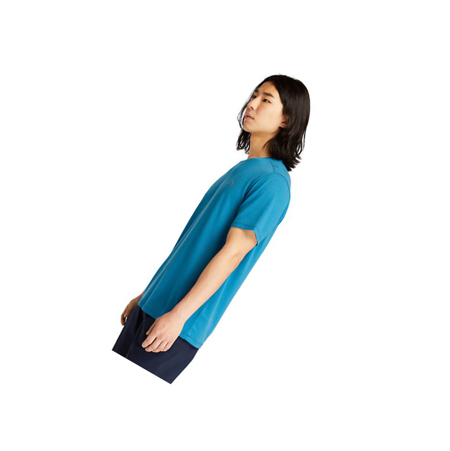 Camiseta Timberland Eco-Ready Merino Hombre Teal | ES-KHWQL90