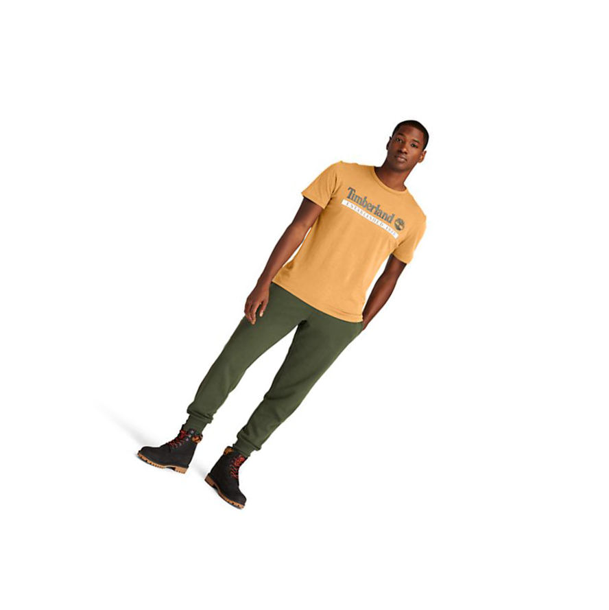 Camiseta Timberland Established 1973 Hombre Amarillo | ES-PWJOE46