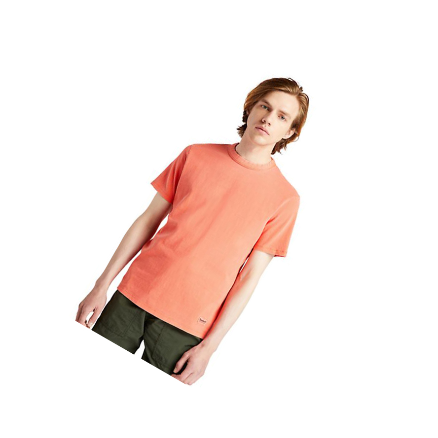 Camiseta Timberland Garment-dyed The Original Hombre Amarillo | ES-AYWSO50