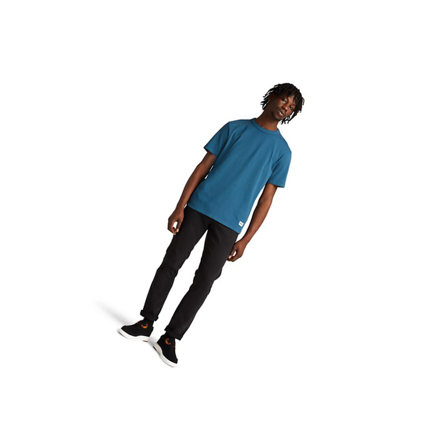 Camiseta Timberland Garment-dyed The Original Hombre Azules | ES-BVXUI86