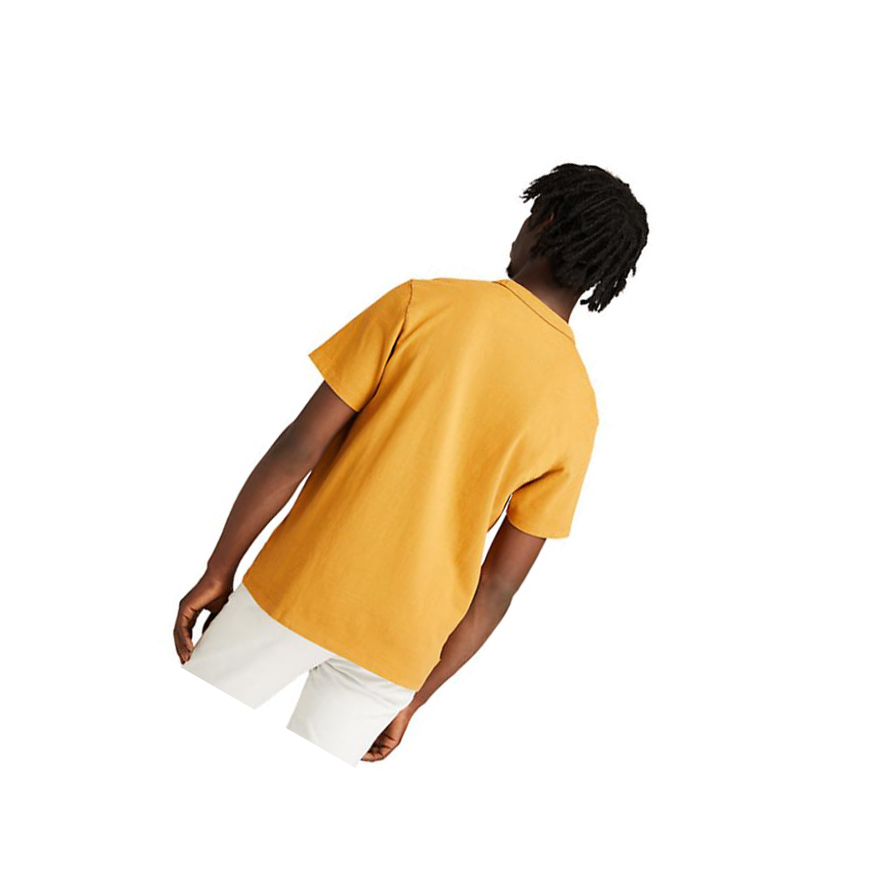 Camiseta Timberland Garment-dyed The Original Hombre Naranjas | ES-TSHLM05