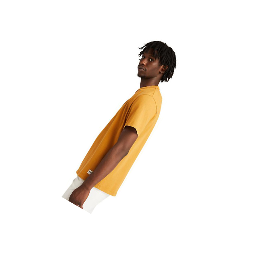 Camiseta Timberland Garment-dyed The Original Hombre Naranjas | ES-TSHLM05