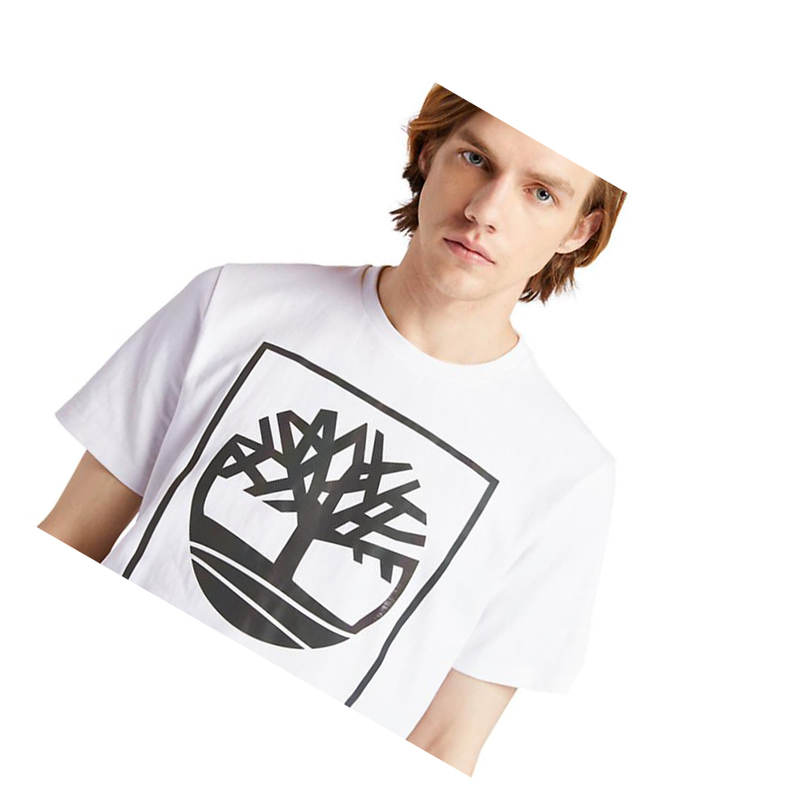 Camiseta Timberland Graphic Tree-Logo Hombre Blancas | ES-RONFW64