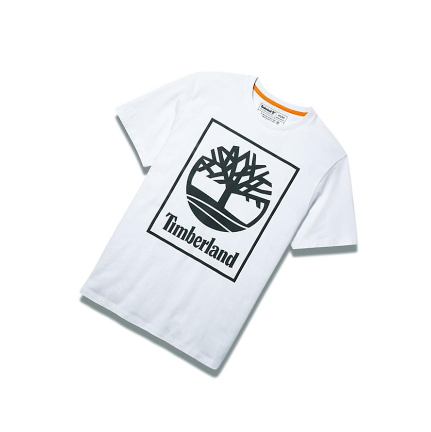 Camiseta Timberland Graphic Tree-Logo Hombre Blancas | ES-RONFW64