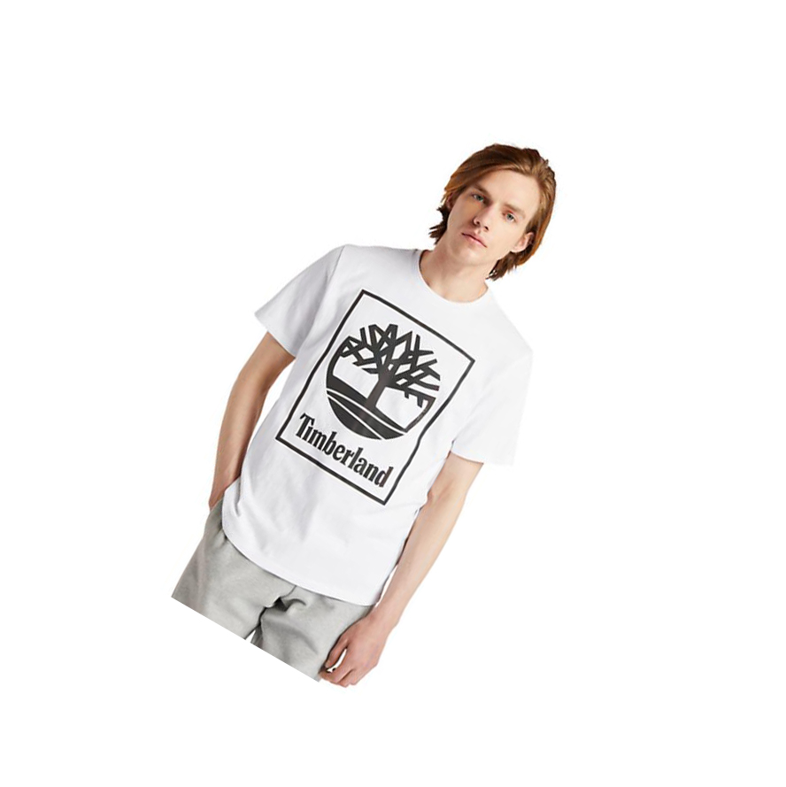 Camiseta Timberland Graphic Tree-Logo Hombre Blancas | ES-RONFW64