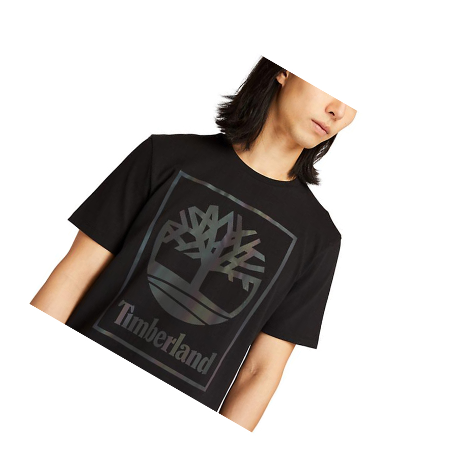 Camiseta Timberland Graphic Tree-Logo Hombre Negras | ES-ZWYED34