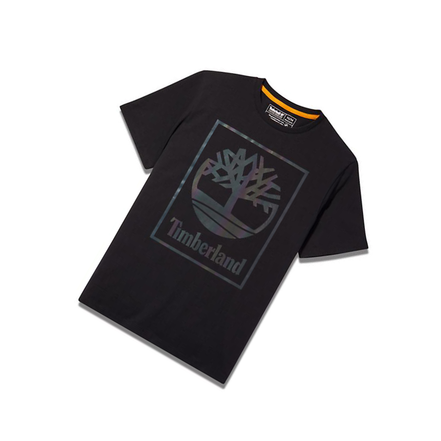 Camiseta Timberland Graphic Tree-Logo Hombre Negras | ES-ZWYED34