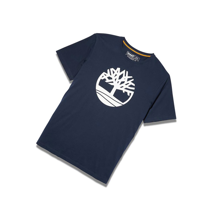 Camiseta Timberland Kennebec River Tree Logo Hombre Azul Marino | ES-IFVNS49