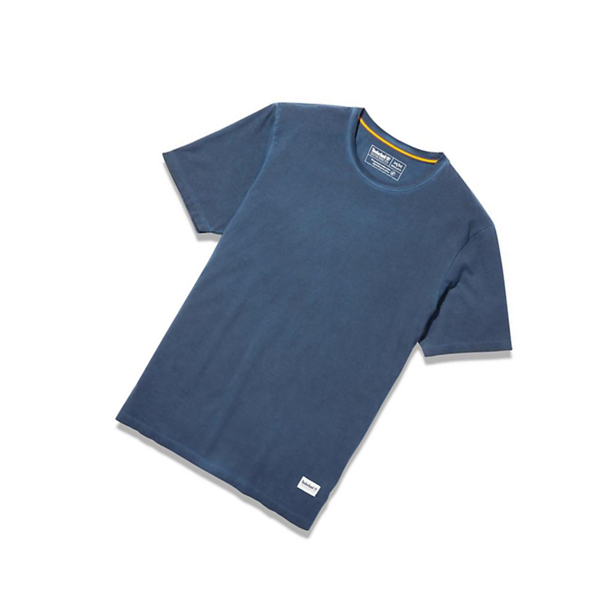 Camiseta Timberland Lamprey River Hombre Azules | ES-CEHLO07