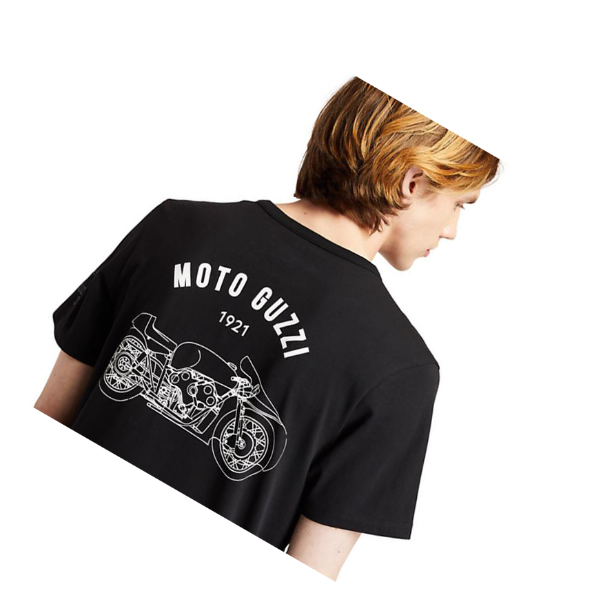 Camiseta Timberland Moto Guzzi x Timberland® Hombre Negras | ES-UNFYK34