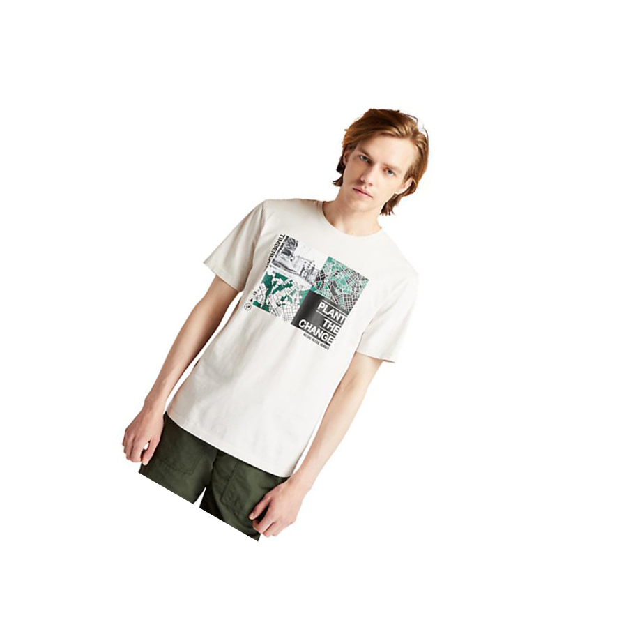 Camiseta Timberland Nature Needs Heroes™ Graphic Hombre Blancas | ES-OZDWJ09