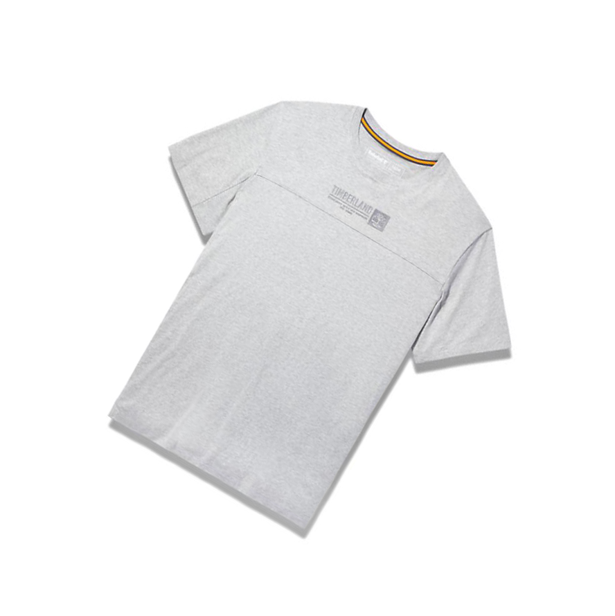 Camiseta Timberland Raised-print Logo Hombre Gris | ES-BCXAD53