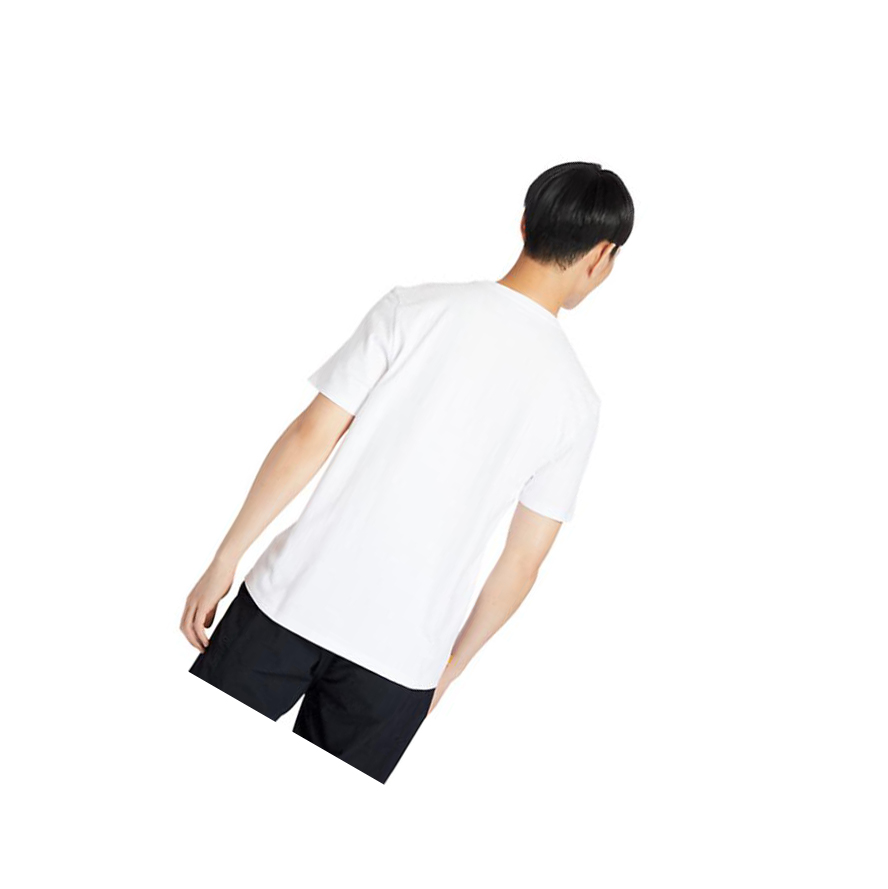 Camiseta Timberland Stack Logo Hombre Blancas | ES-QPIEL62