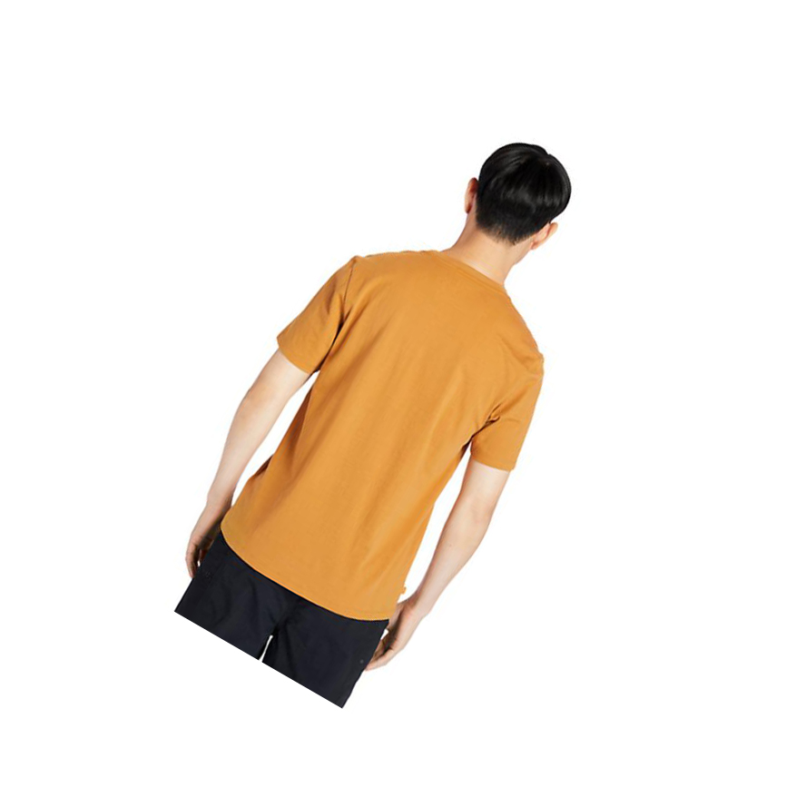 Camiseta Timberland Stack Logo Hombre Naranjas Negras | ES-BLUNP85