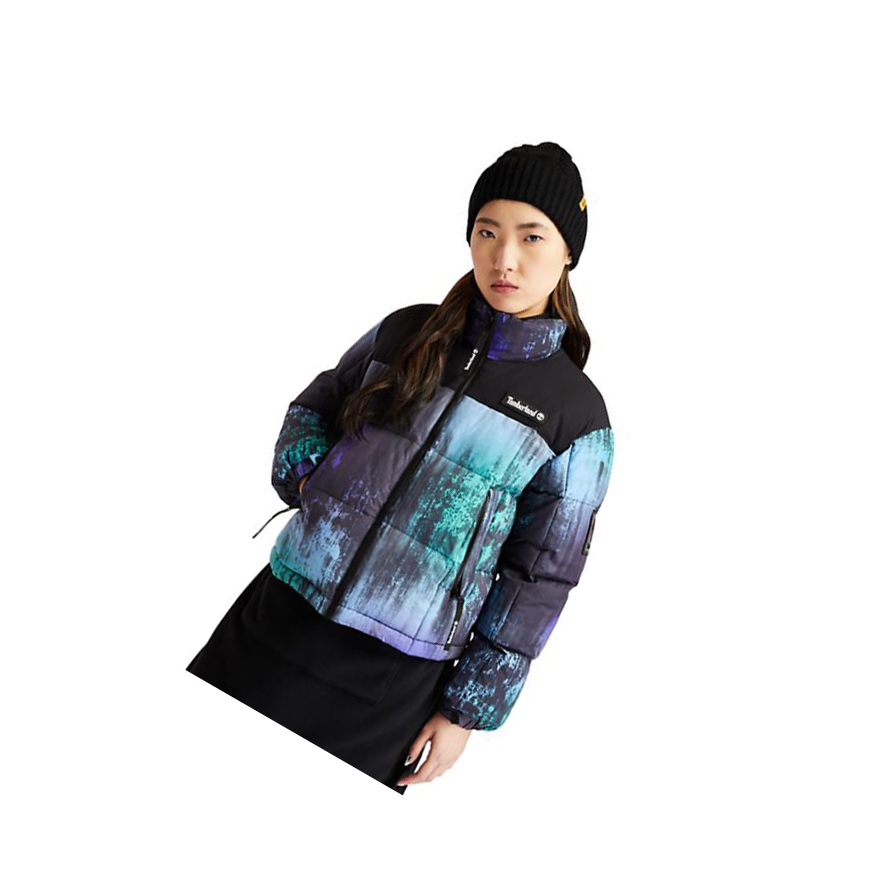 Chaquetas Parka Timberland NL Sky Puffer with Aurora Print Mujer Negras | ES-NGVXM09