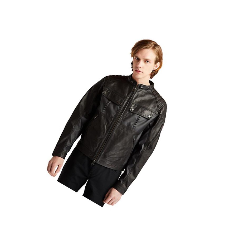 Chaquetas Timberland Moto Guzzi x Timberland® Cuero Hombre Negras | ES-JREZQ30