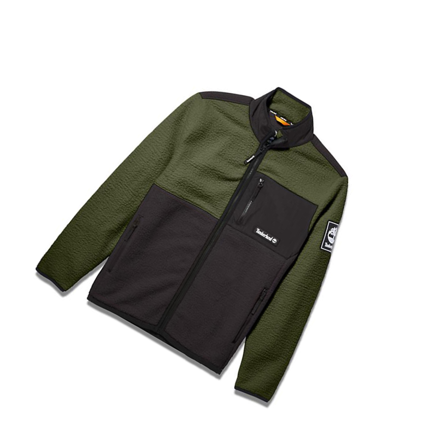 Chaquetas Timberland Outdoor Archive Fleece Field Hombre Verde Oscuro | ES-DHALP68