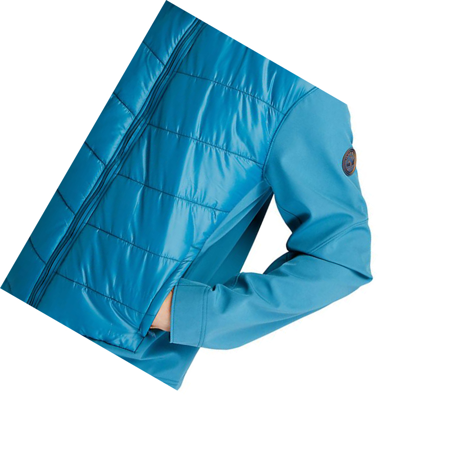 Chaquetas Timberland Soft-Shell Quilted-Híbrido Hombre Teal | ES-PCZDM17