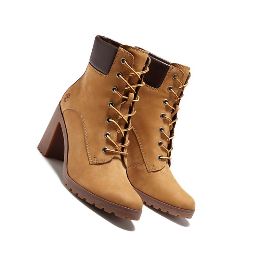 Original 6-inch Boots Timberland Allington Encaje-Up Mujer Amarillo | ES-GMSLP58