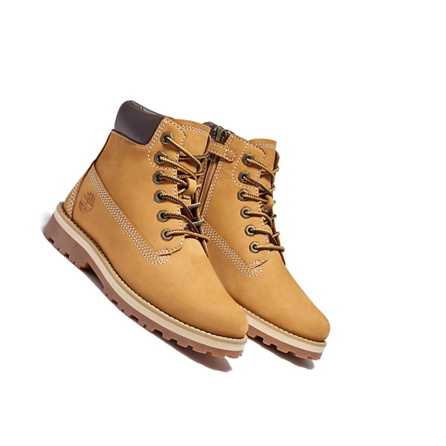 Original 6-inch Boots Timberland Courma Side-Zip Boot Niños Amarillo | ES-AXPVO08