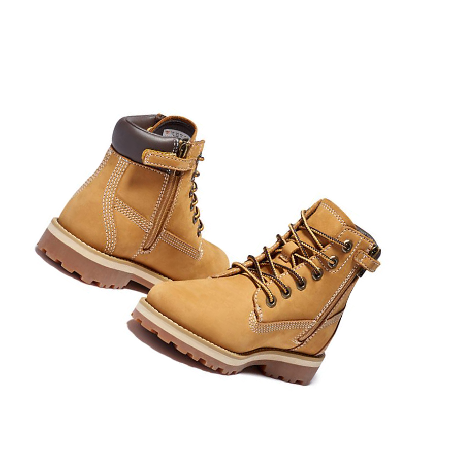 Original 6-inch Boots Timberland Courma Side-Zip Boot Niños Amarillo | ES-AXPVO08