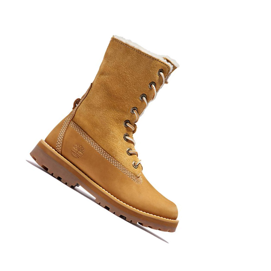 Original 6-inch Boots Timberland Courma Kid Roll-Top Niños Amarillo | ES-DUIOL92