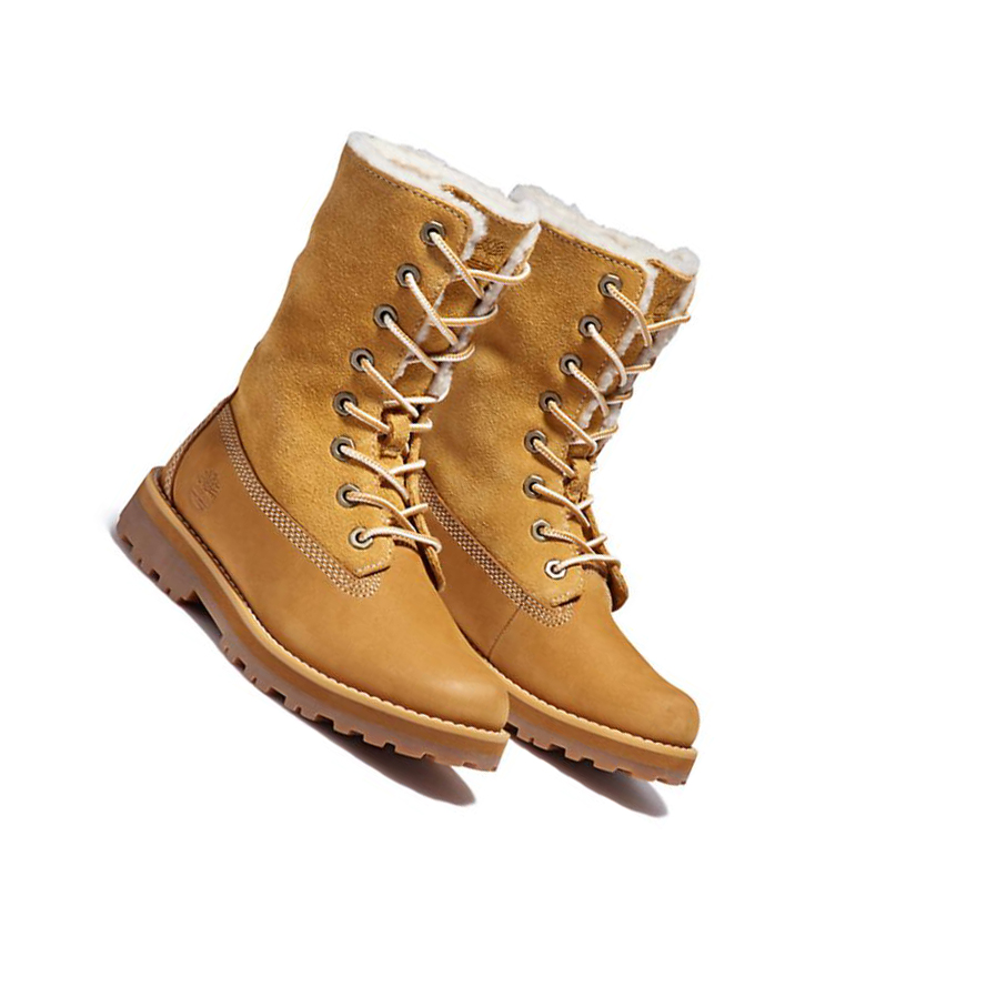 Original 6-inch Boots Timberland Courma Kid Roll-Top Niños Amarillo | ES-DUIOL92