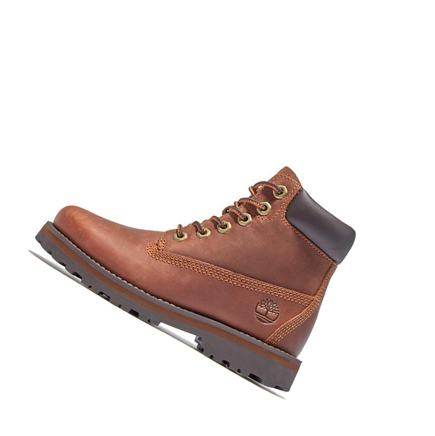 Original 6-inch Boots Timberland Courma Side-Zip Niños Marrones | ES-GQOVI49