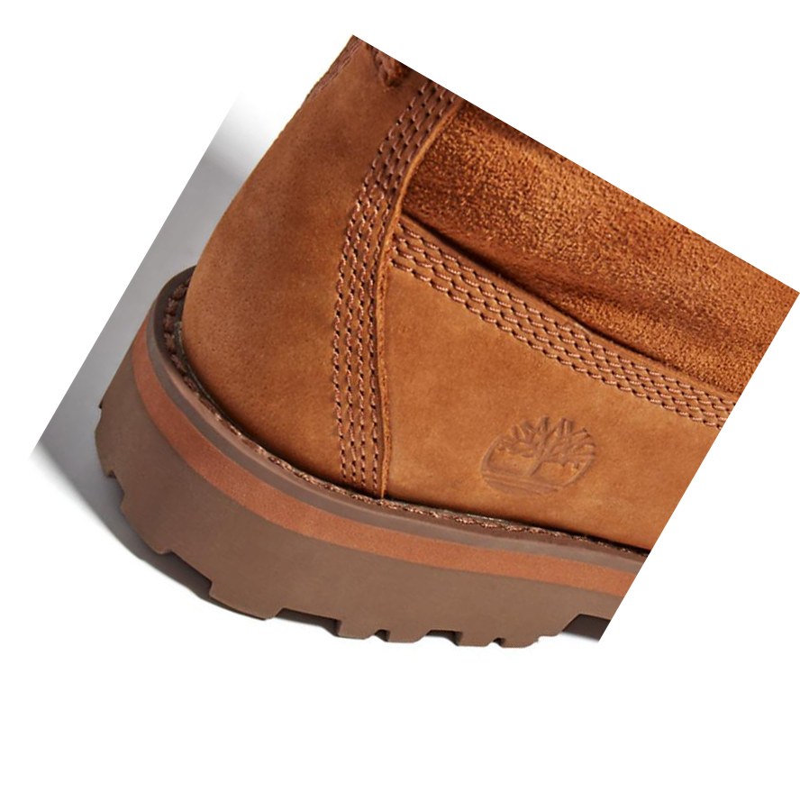 Original 6-inch Boots Timberland Courma Kid Roll-Top Niños Marrones Claro | ES-LCFAU25