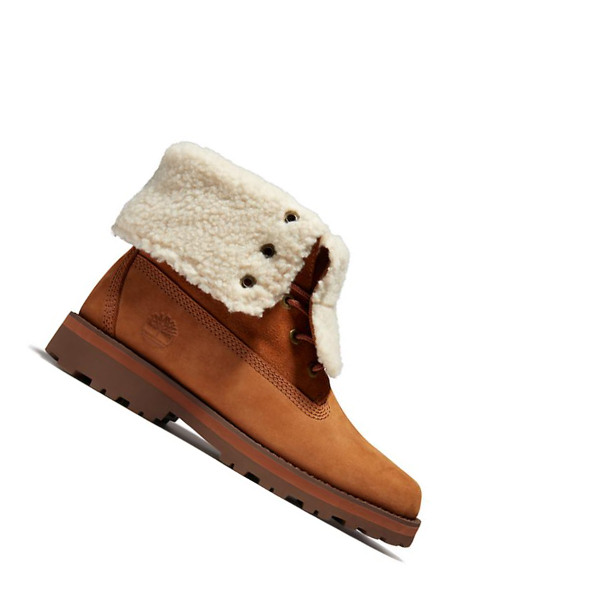 Original 6-inch Boots Timberland Courma Kid Roll-Top Niños Marrones Claro | ES-LCFAU25