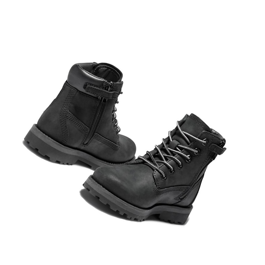 Original 6-inch Boots Timberland Courma Side-Zip Niños Negras | ES-MQIWY87