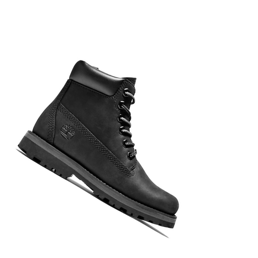 Original 6-inch Boots Timberland Courma Side-Zip Niños Negras | ES-MQIWY87