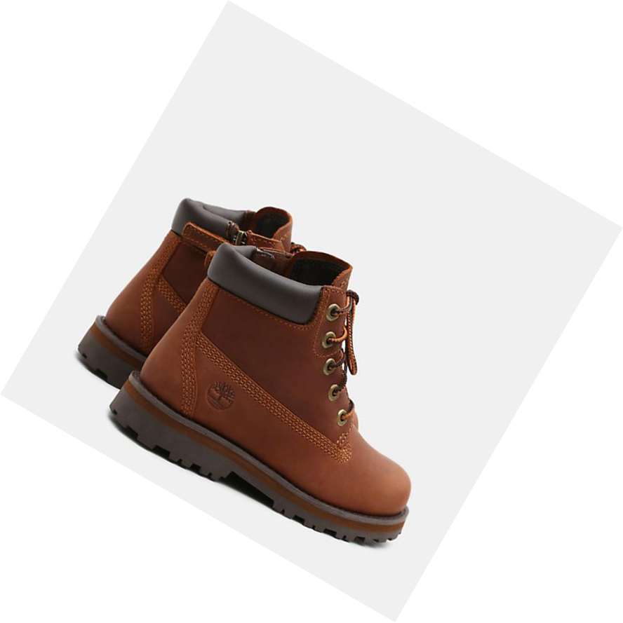 Original 6-inch Boots Timberland Courma Kid Niños Marrones | ES-OEUIT28