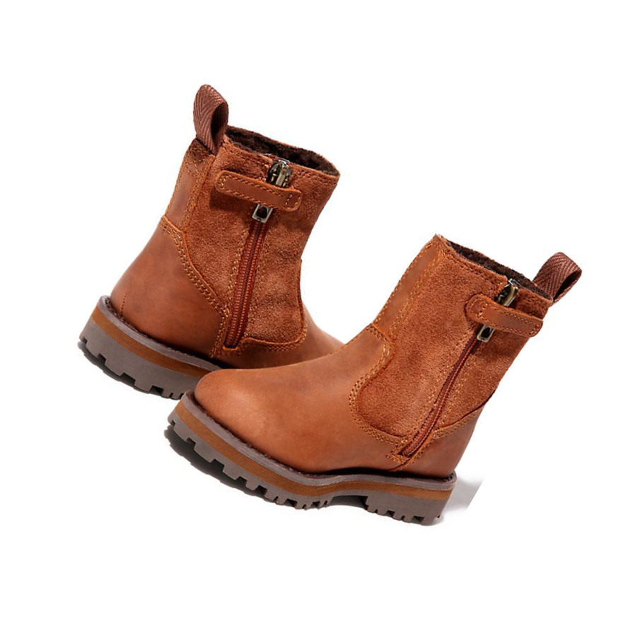 Original 6-inch Boots Timberland Courma Kid Warm Niños Marrones | ES-OQKJN47