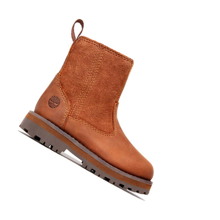 Original 6-inch Boots Timberland Courma Kid Warm Niños Marrones | ES-OQKJN47